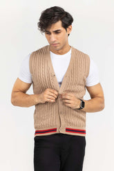 Beige Cricket Cardigan SWT-FSLCD22-163